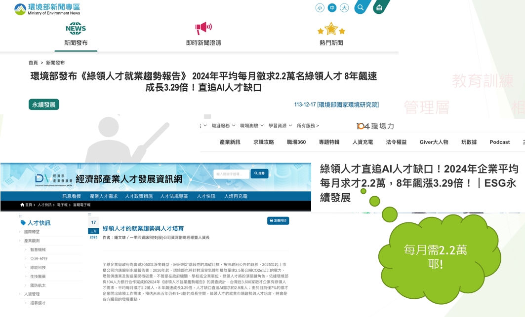 綠領人才就業趨勢報告